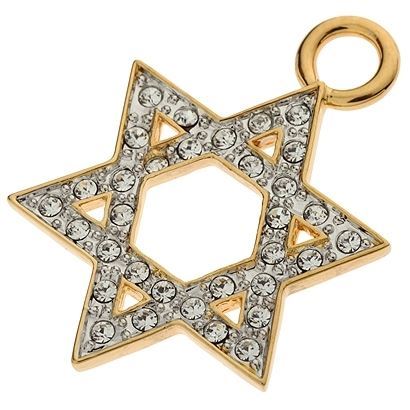 Charmelle Кулоны Кулон PD 1583 Кулон золото Звезда Давида с кристаллами Swarovski