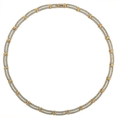 Charmelle Ожерелья Ожерелье NL 1105 Золотое ожерелье с кристаллами Swarovski в два ряда