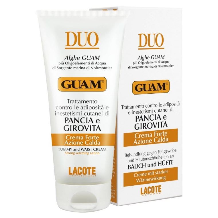 Guam DUO Крем разогревающий для живота и талии Trattamento Contro Le Adiposita E Inestetismi Cutanei Di Pancia E Girovita DUO Крем для живота и талии с разогревающим эффектом