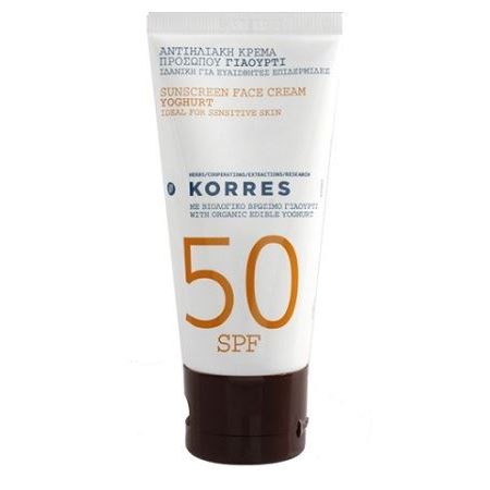 Korres Suncare Yoghurt Sunscreen Face Cream SPF 50 Йогурт  Солнцезащитный крем для лица SPF 50
