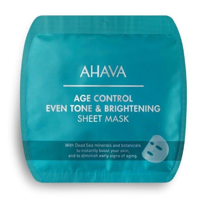 Ahava Time To Smooth Тканевая маска выравнивающая цвет кожи  Ahava Time To Smooth Age Control Even Tone & Brightening Sheet Mask