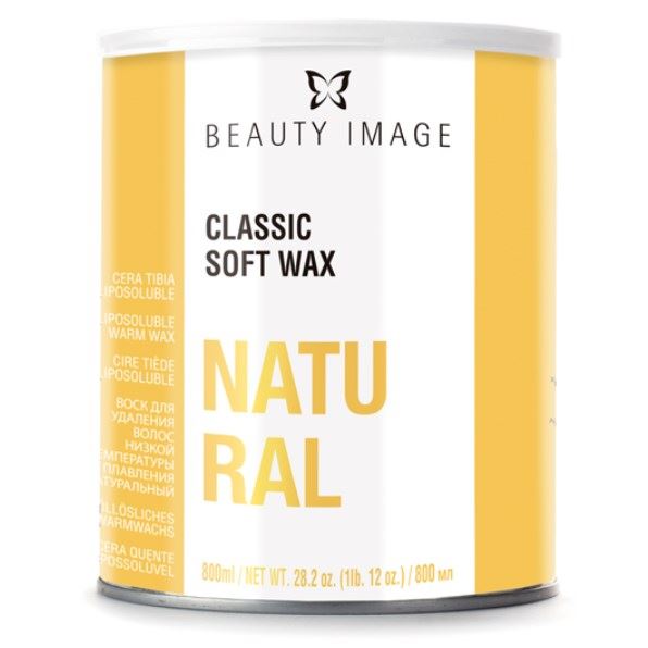 Beauty Image Теплый воск  Natural Воск в банке Желтый Теплый воск в металлических банках Желтый натуральный