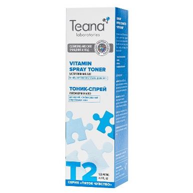 Teana Сенсорная органическая косметика T2 Тоник-спрей Энергетический матирующий Тоник-спрей для жирной, комбинированной и проблемной кожи