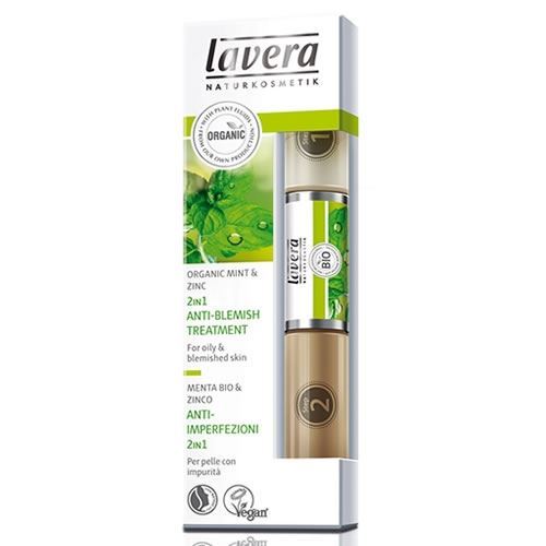 Lavera Faces  Mint. 2-in-1 Anti Blemish Treatment  Мята  Средство для жирной проблемной кожи 2 в 1