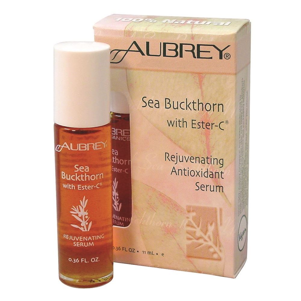 Aubrey Organics 2 Sea Buckthorn  Sea Buckthorn Antioxidant Serum Антиоксидантная сыворотка Облепиха с эфиром-С для комбинированной сухой кожи