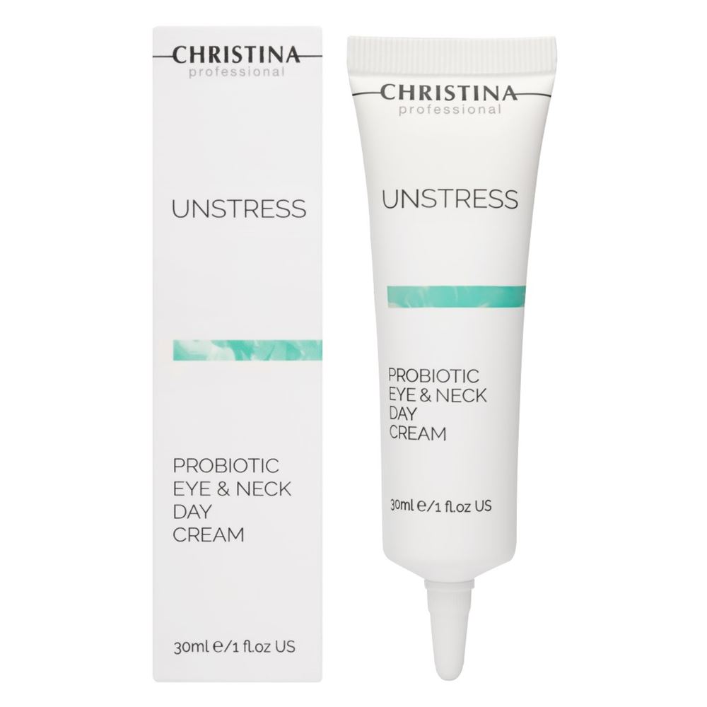 Christina Unstress Pro-Biotic Eye & Neck Day Cream SPF 12 Дневной пробиотический крем для кожи вокруг глаз и шеи