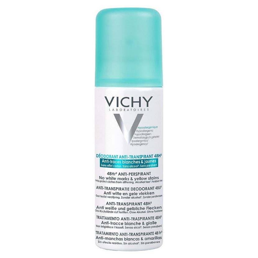 VICHY Deodorants Дезодорант-спрей 48 ч. против белых следов Дезодорант-спрей 48 ч. против белых следов и желтых пятен