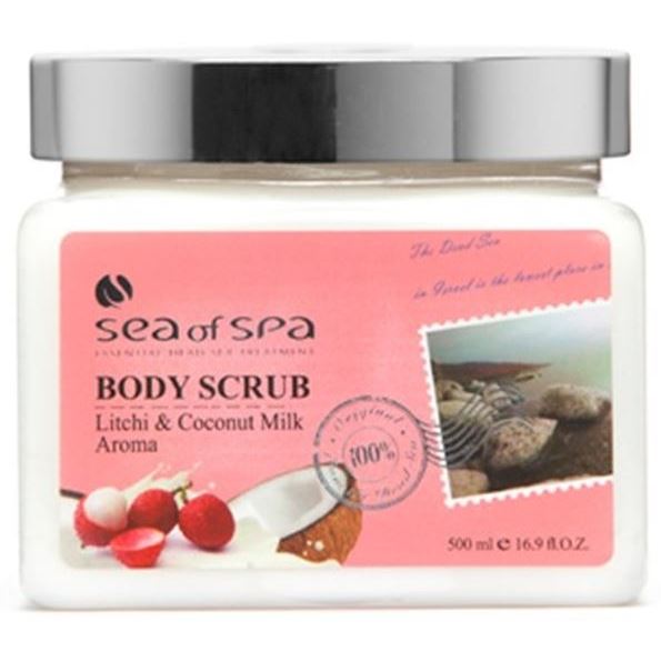 Sea of SPA Body Scrub & Peeling  Body Scrub Litchi & Coconut Milk Aroma Скраб для тела с солью Мертвого моря Личи и Кокос