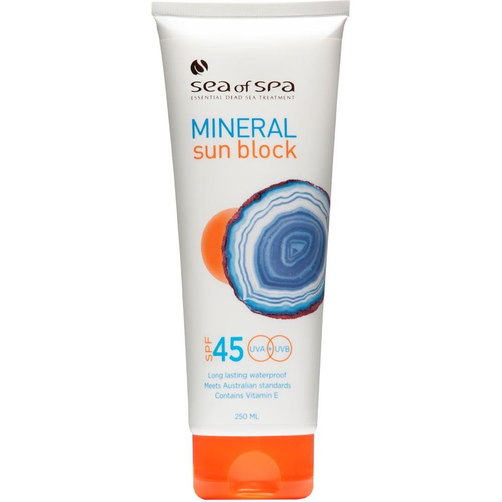 Sea of SPA Mineral Sun Block Mineral Sun Block Cream SPF45 Минеральный защитный крем от солнца SPF45