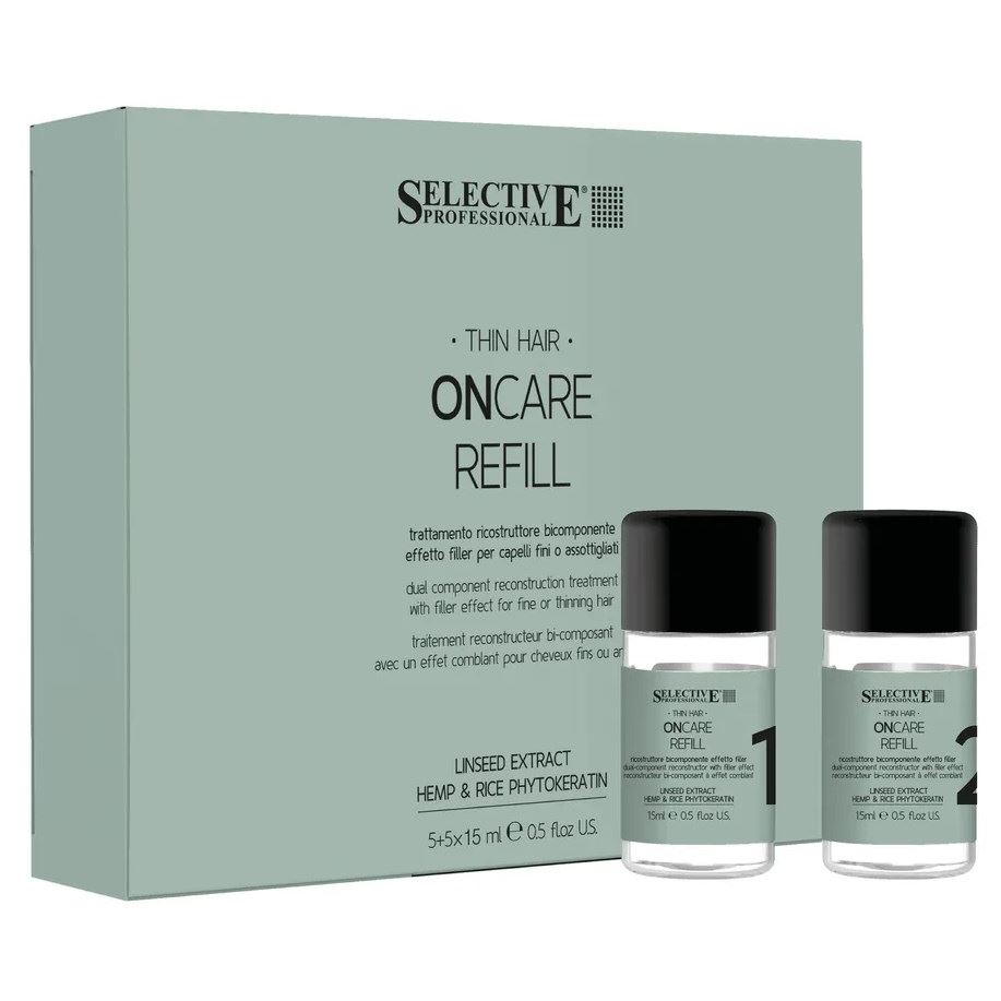 Selective Professional ONcare TECH Densi-Fill Treatment  OnCare Refill Treatment Fiale pH 3.0-4.5 Двухкомпонентный филлер для восстановления волос
