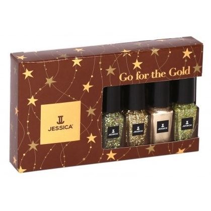 Jessica Kits Go for the Gold Gift Set Подарочный набор лаков для ногтей 4 шт по 5 мл