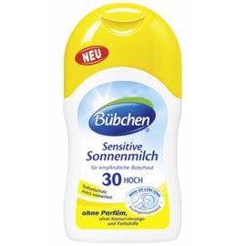 Bubchen Защита от солнца Sensitive Солнцезащитное молочко SPF 30 Бюбхен Солнцезащитное молочко для младенцев с чувствительной кожей  SPF 30