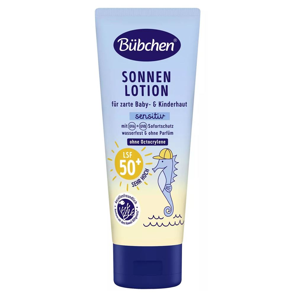 Bubchen Защита от солнца Sensitive Солнцезащитное молочко SPF 50 Бюбхен Солнцезащитное молочко для младенцев с чувствительной кожей  SPF 50