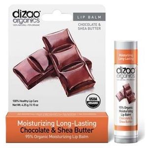 Dizao Органикс Бальзам для губ Шоколад и Масло Ши Dizao Organics 95% Органический увлажняющий бальзам для губ Шоколад и Масло Ши