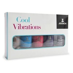 Jessica Kits Cool Vibrations Manicure Kit  Набор лаков и покрытий для маникюра 5 шт по 7.4 мл