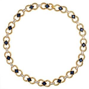 Charmelle Ожерелья Ожерелье N 2938L Ожерелье Сапфировая Фантазия золото с кристаллами Swarovski