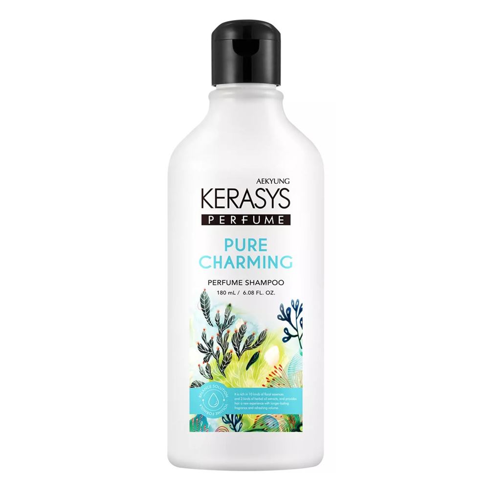 Kerasys Perfumed Pure & Charming Perfumed Shampoo  Парфюмированная линия ШАРМ Шампунь для волос, сила и блеск, для сухих ломких волос - восстановление и увлажнение
