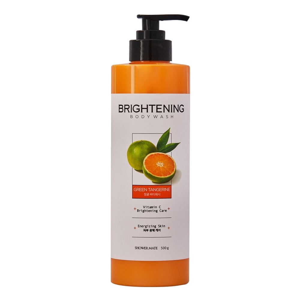 KeraSys Body Care Shower Mate Green Tangerine Energizing Brightening Body Wash  Гель для душа Заряд энергии (Зеленый мандарин)