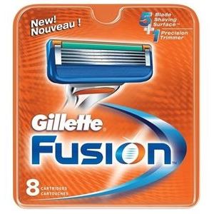 Gillette Бритвенные системы Fusion - 8 Сменных Кассет Набор сменных кассет для бритья Fusion - 8 шт