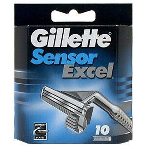 Gillette Бритвенные системы Sensor Excel - 10 Сменных Кассет Набор сменных кассет для бритья Sensor Excel - 10 шт