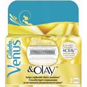 Gillette Venus  Venus & Olay - 2 Сменные Кассеты Набор сменных кассет для бритья Venus & Olay - 2 шт