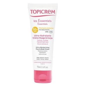 Topicrem Essentials  Ultra-Moisturizing Face & Body Cream SPF50+ Ультра-увлажняющий крем SPF50+ для лица и тела