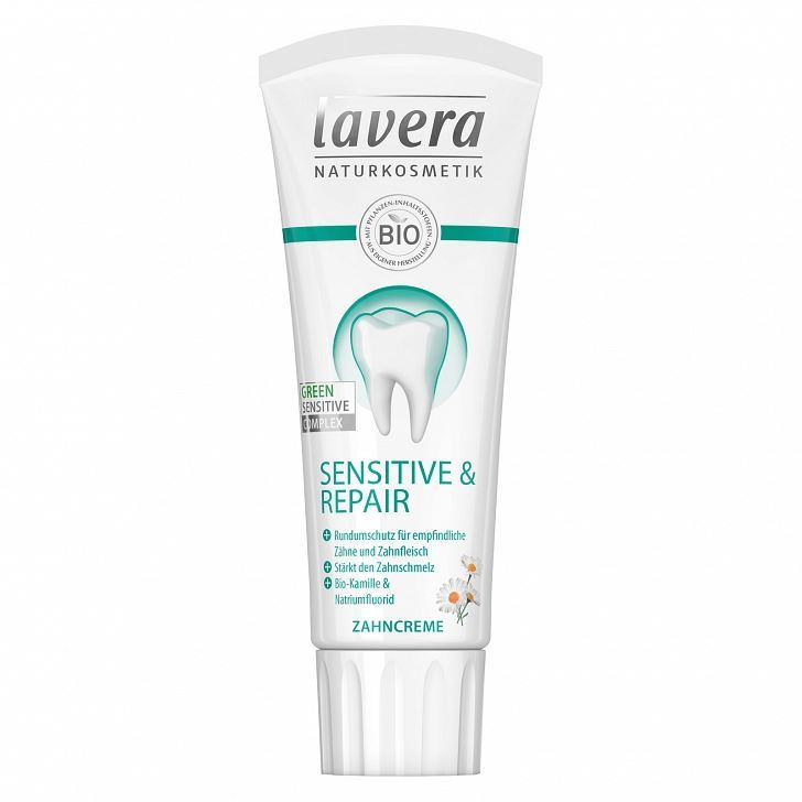 Lavera Basis Sensitiv  Toothpaste Sensitive Repair Зубная паста с органической ромашкой и фторидом натрия для чувствительных зубов