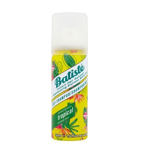 Batiste Dry Shampoo Shampoo Coconut & Exotic Tropical  Cухой шампунь с ароматом пляжной экзотики и фруктов
