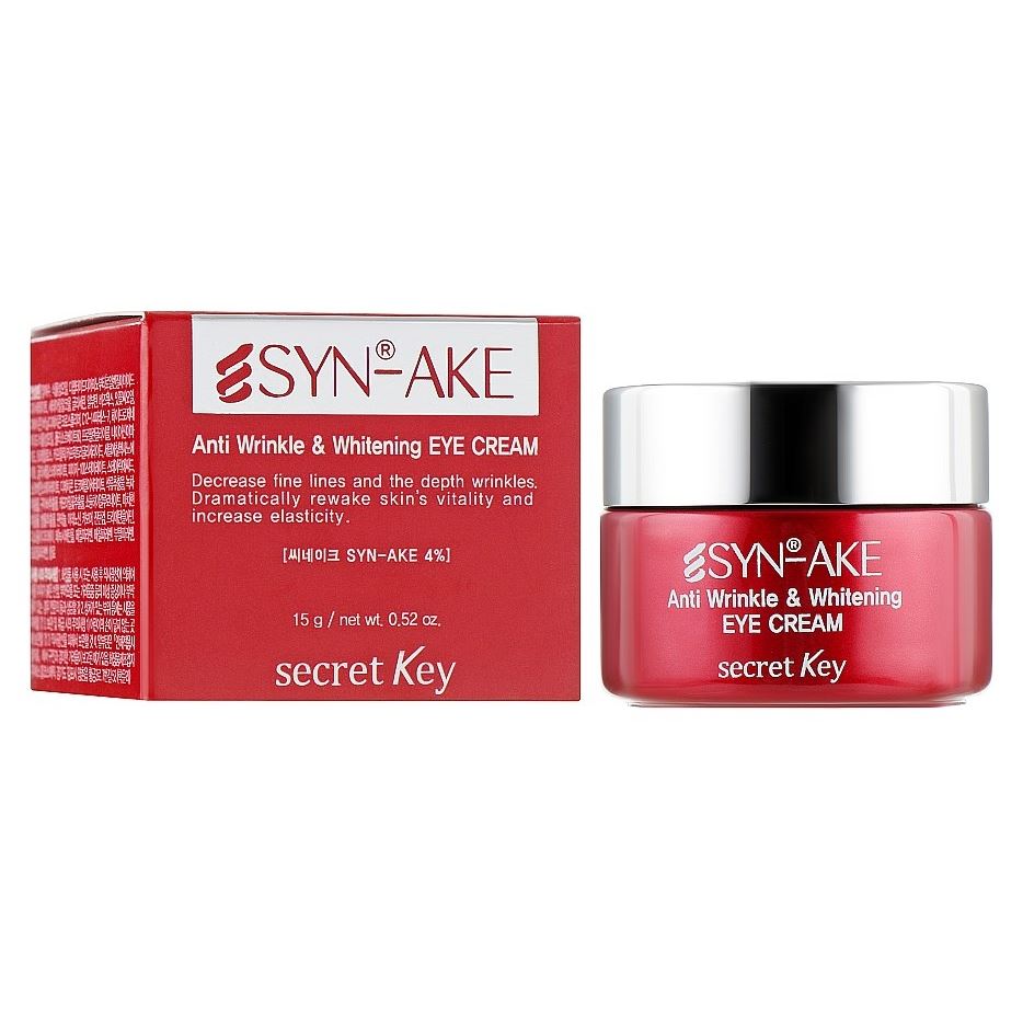 Secret Key Syn-Ake SYN-AKE Anti Wrinkle & Whitening Eye Cream   Антивозрастной остветляющий крем для кожи вокруг глаз с пептидом змеиного яда