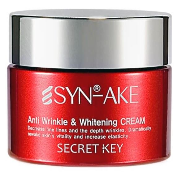 Secret Key Syn-Ake SYN-AKE Anti Wrinkle & Whitening Cream   Антивозрастной крем для лица осветляющий с пептидом змеиного яда