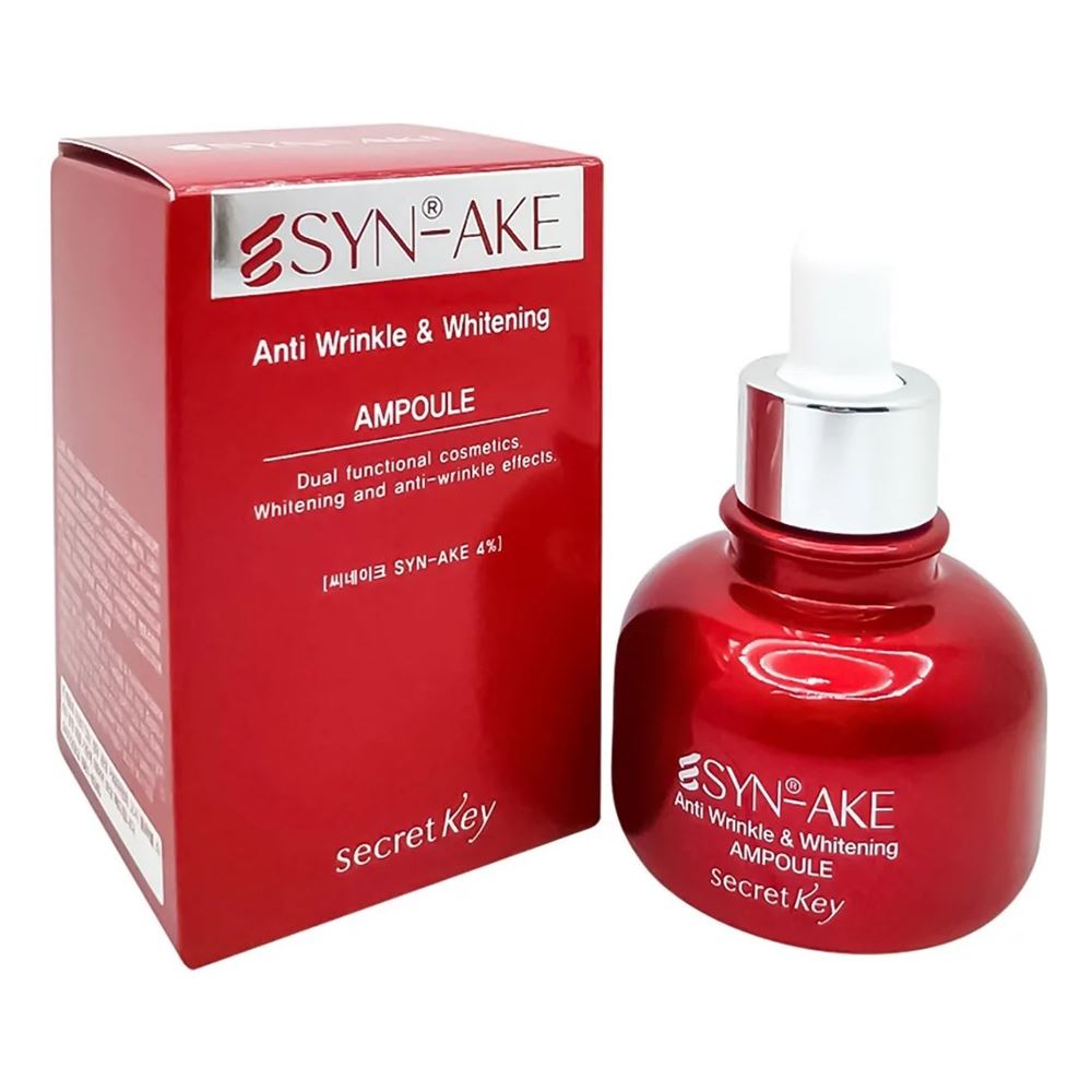 Secret Key Syn-Ake SYN-AKE Anti Wrinkle & Whitening Ampoule  Антивозрастная ампульная сыворотка для лица с пептидом змеиного яда