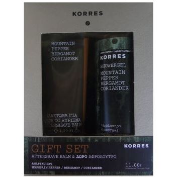 Korres Kits Men Gift Set Подарочный набор для мужчин Горный перец, Бергамот и Кориандр