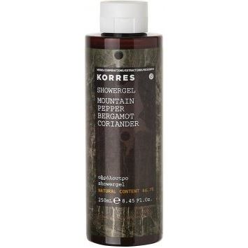 Korres Men's Care Mountain Pepper Shower Gel Коррес Гель для душа Горный перец, бергамот и кориандр