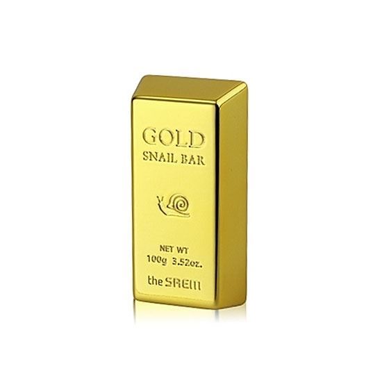 The Saem Face Care Gold Snail Bar Мыло с экстрактом золота и муцина улитки и оливы
