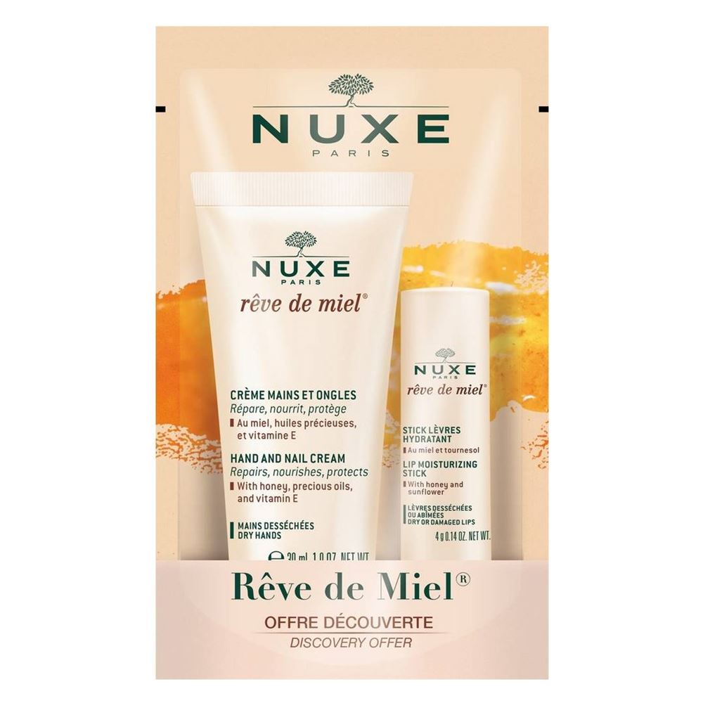 Nuxe Reve de Miel Набор Рев де Мьель Набор: Крем для рук и Стик для губ