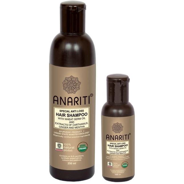Anariti Hair Care Special Anti Loss Hair Shampoo Специальный шампунь против выпадения волос с маслом зародышей пшеницы и экстрактами дикого шафрана, имбиря и мяты