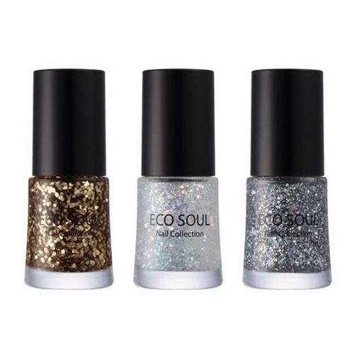 The Saem Eco  Soul Nail Collection Glitter Лак для ногтей глитерный