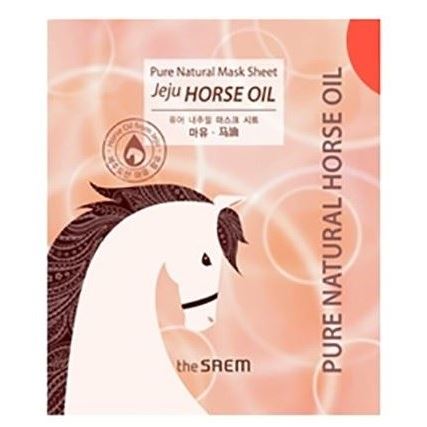 The Saem Face Care Pure Natural Mask Sheet Horse Oil Маска тканевая с конским жиром