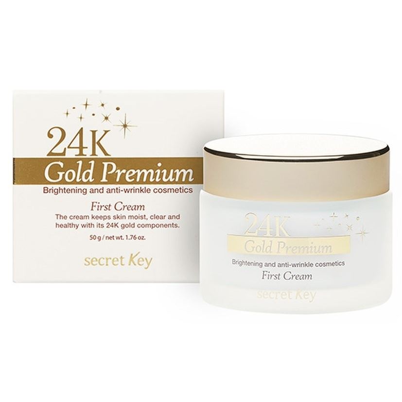 Secret Key Face Care 24K Gold Premium First Cream Антивозрастной крем для лица с коллоидным золотом