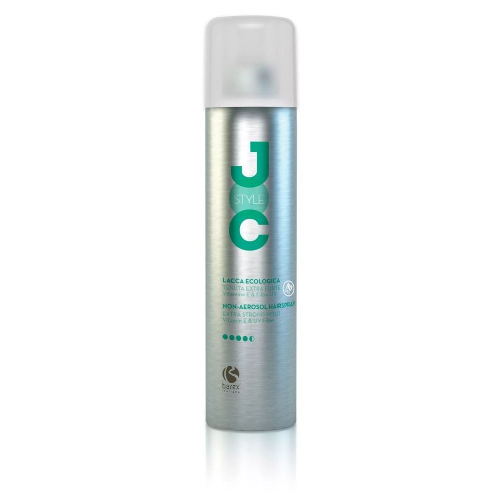 Barex Joc Style Hairspray Extra Strong Hold Vitamin E & UV Filter 
Non-aerosol  Эко-лак без газа Экстра сильной фиксации с  витамином Е и защитой от ультрафиолета