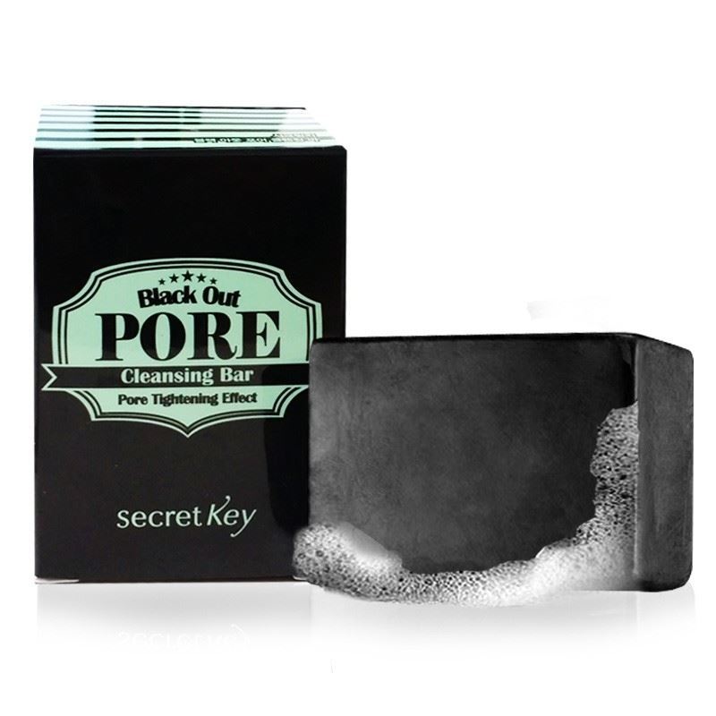 Secret Key Cleansing Black Out Pore Cleansing Bar Мыло с древесным углем для лица для очищения и сужения пор
