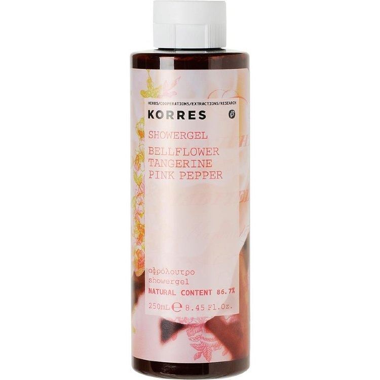 Korres Body Showergels Shower Gel Bellflower Tangerine Pink Pepper Гель для душа Колокольчик, Мандарин и Розовый перец