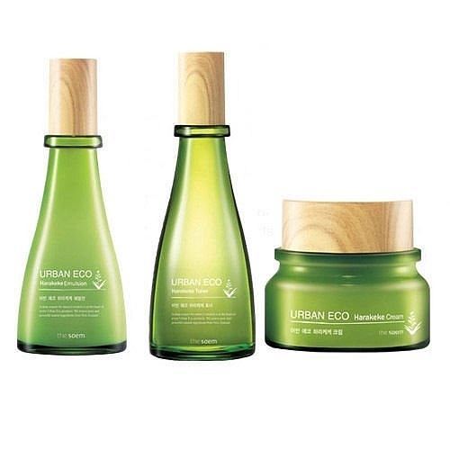 The Saem Harakeke Urban Eco Harakeke Skin Care 3 Set Набор средств по уходу за кожей лица с экстрактом новозеландского льна