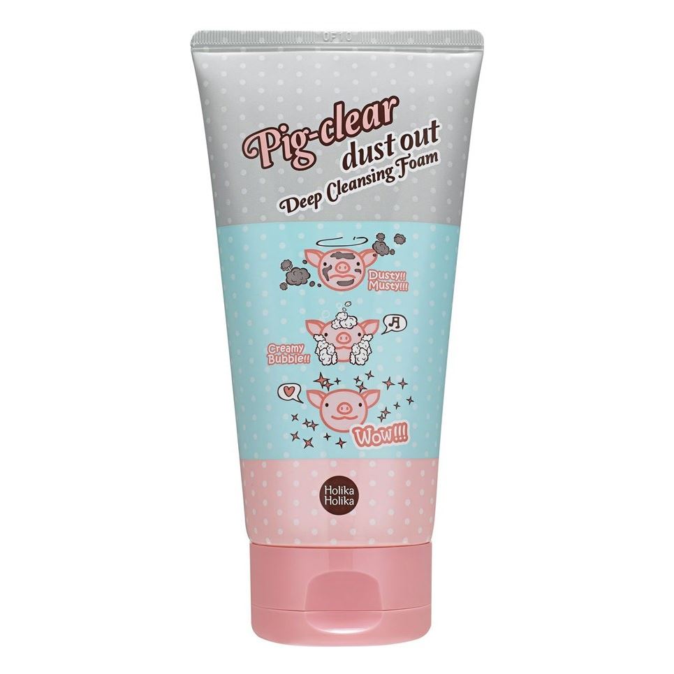 Holika Holika Cleansing Pig Clear Dust-out Deep Cleansing Foam Пенка для умывания с коллагеном для глубокого очищения пор