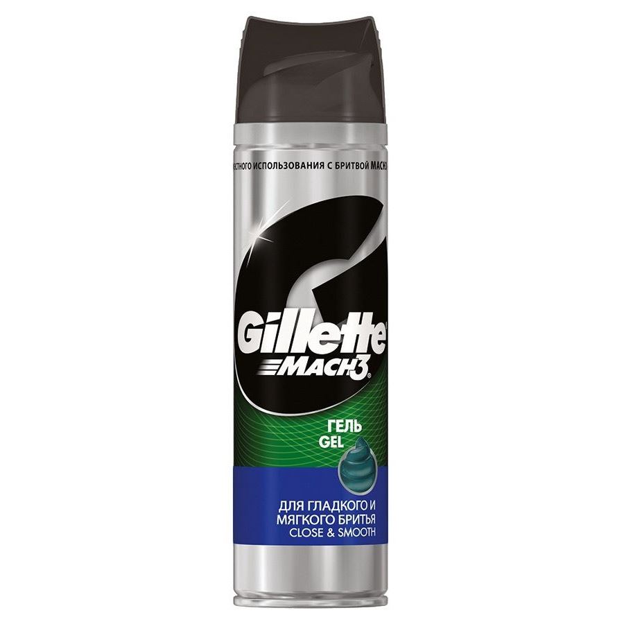 Gillette Средства для бритья Mach3 Close & Smooth Гель для гладкого и мягкого бритья