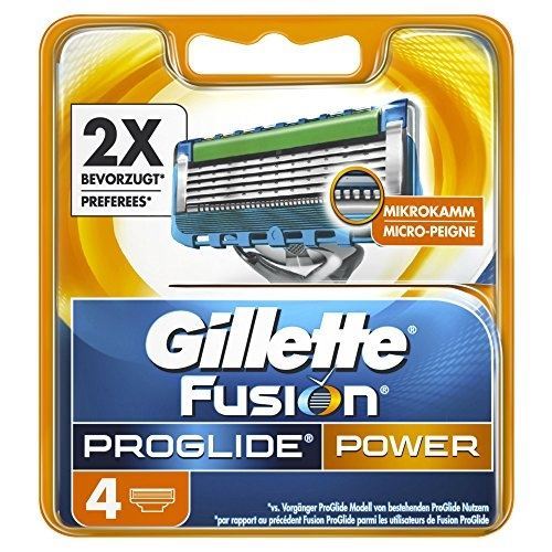 Gillette Бритвенные системы Fusion ProGlide Power - 4 Сменных Кассеты Набор сменных кассет для бритья Fusion ProGlide Power - 4 шт