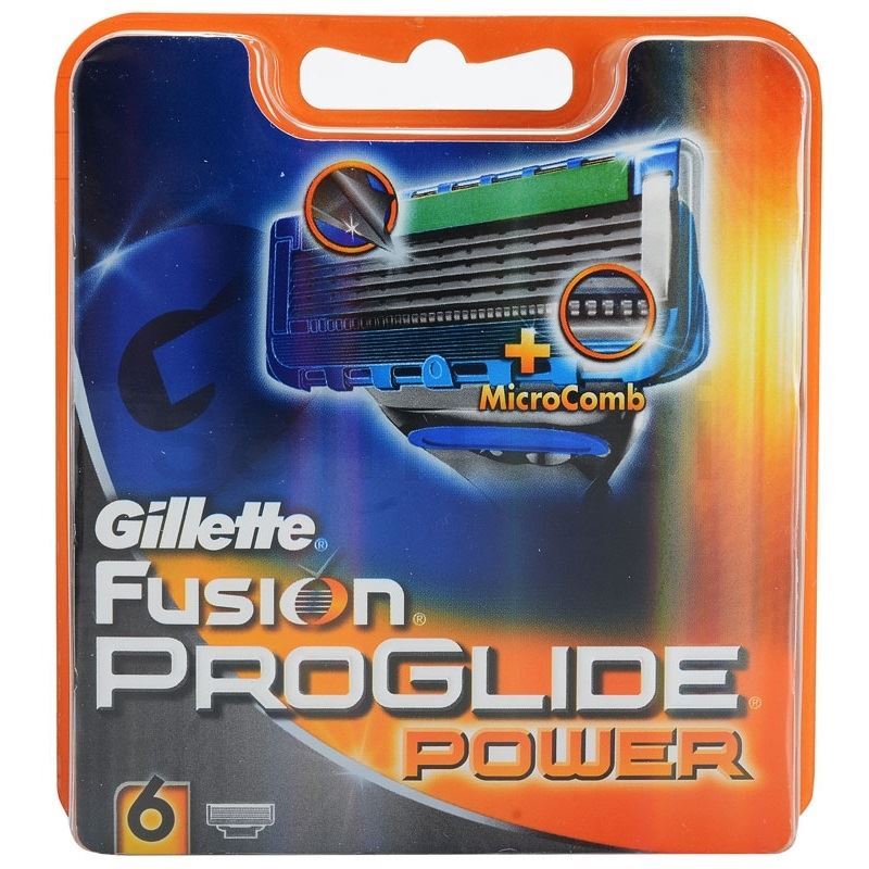 Gillette Бритвенные системы Fusion ProGlide Power - 6 Сменных Кассет Набор сменных кассет для бритья Fusion ProGlide Power - 6 шт