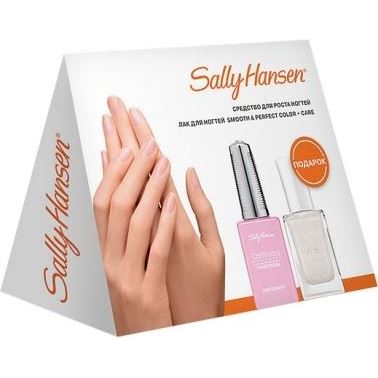 Sally Hansen Наборы Continuous Treatment +Smooth& Perfect Color+Care  Набор средств для роста ногтей