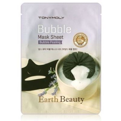 Tony Moly Mask & Scrab Earth Beauty Bubble Mask Sheet Маска пузырьковая тканевая кислородная