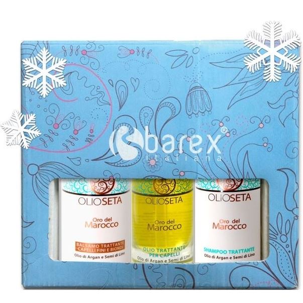 Barex Olioseta oro del Marocco Gift Set "Зимний Эликсир" Набор: Питательный шампунь + Увлажняющий кондиционер + Масло-уход